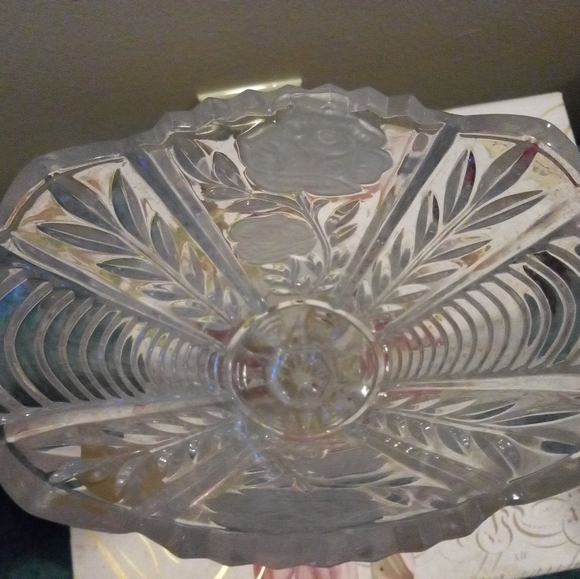 12) Anna Hutte Bleikristall clear and frost lead crystal fan vase. - Picture 8 of 8